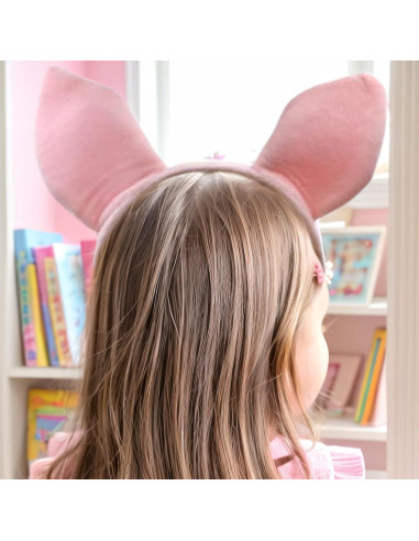 Diadema de Orejas de Cerdo Jarbins Rosa para Niños