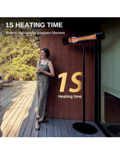 Calentador Eléctrico de Patio EAST OAK 1500W IP65 Montable 2