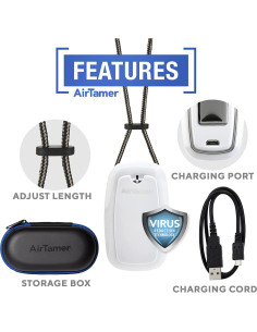 Purificador de Aire Portátil AirTamer A315W Blanco Recargable 2