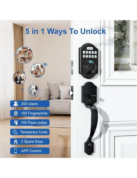 Cerradura Inteligente ENOKER DS07-L con Huella Dactilar y APP