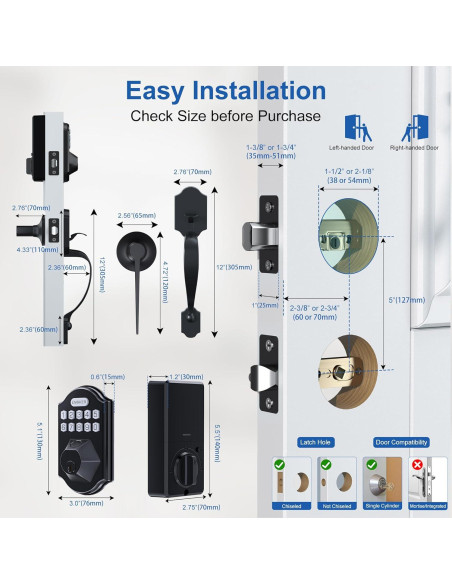 Cerradura Inteligente ENOKER DS07-L con Huella Dactilar y APP