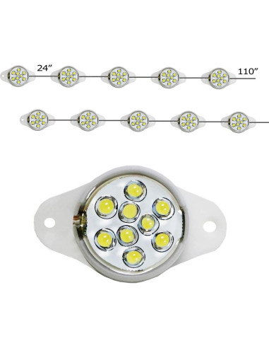 Kit de Iluminación LED iJDMTOY para Carga de Camiones 10 Piezas