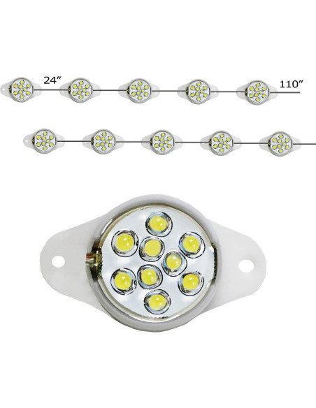 Kit de Iluminación LED iJDMTOY para Carga de Camiones 10 Piezas