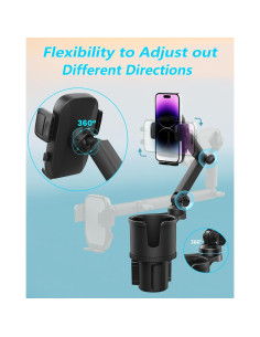 Soporte para Teléfono de Coche Easkkty Ajustable 2 en 1 2