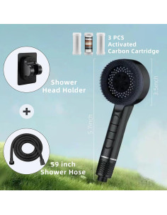 Cabezal de Ducha Filtrado CHOUPIJIANG 4 Modos Alta Presión 8.89 cm 2