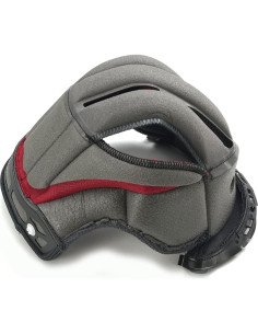 Almohadilla Central Delgada Shoei Hornet X2 Gris/Rojo 2