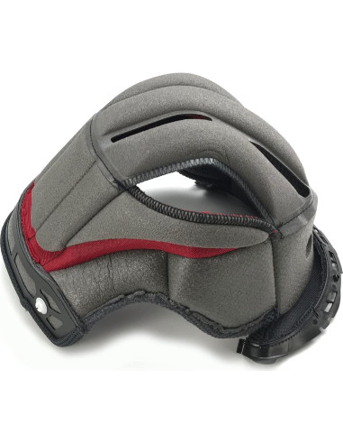 Almohadilla Central Delgada Shoei Hornet X2 Gris/Rojo