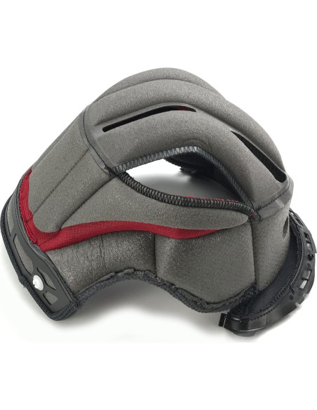 Almohadilla Central Delgada Shoei Hornet X2 Gris/Rojo