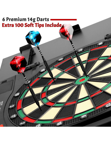 Gabinete de Dardos Electrónicos Haoteey con Marcador LED 40 Juegos