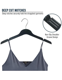 Perchas Antideslizantes de Plástico Perfectly Closeted - 18 Piezas 2