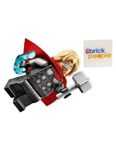 Minifigura LEGO Thor con Martillo Mjolnir y Rayo