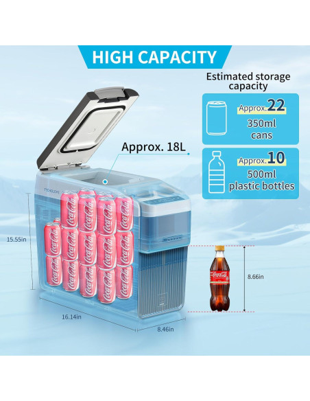 Nevera Portátil Eléctrica Tecnolove 18L 12V/110V para Coche Nevera Portátil Eléctrica Tecnolove 18L 12V/110V para Coche