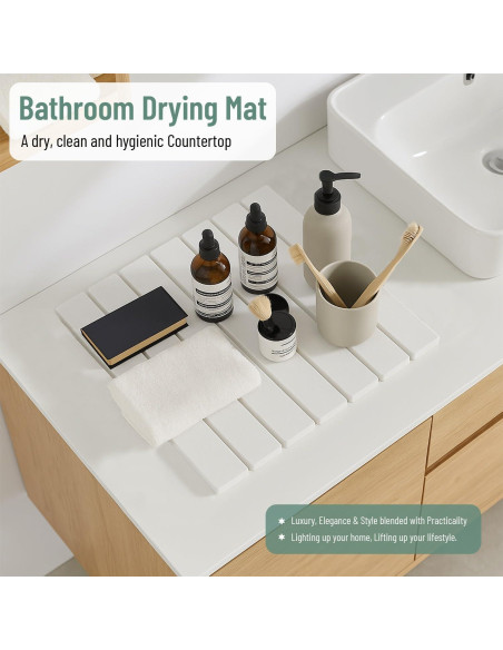 Alfombrilla de Secado de Piedra Ambrint Mediana 40.64x30.48cm