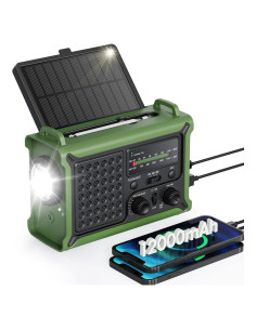 Radio Meteorológica de Emergencia Wismco CR1030 12000mAh Solar