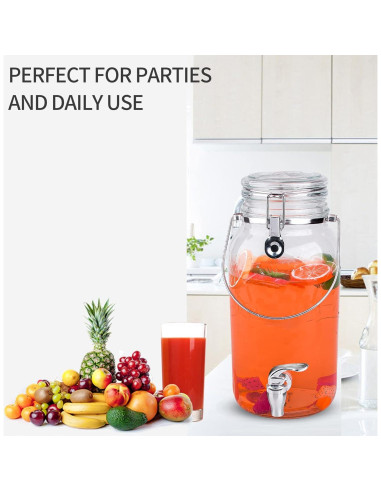 Dispensadores de Bebidas de Vidrio Eleganttime 3.78L - Paquete de 2