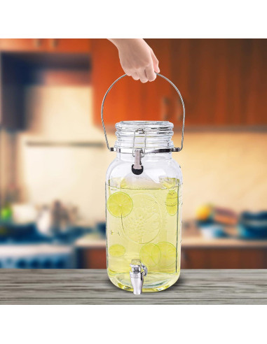 Dispensadores de Bebidas de Vidrio Eleganttime 3.78L - Paquete de 2