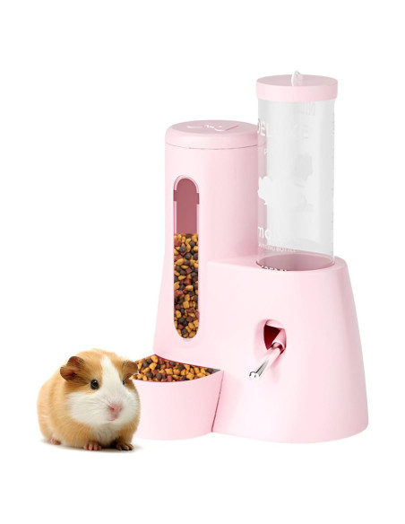 Botella y Dispensador 2-en-1 para Hámster Rosa 120ml