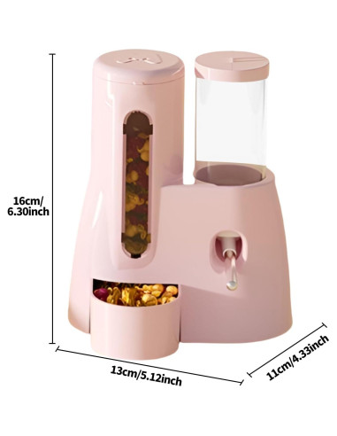 Botella y Dispensador 2-en-1 para Hámster Rosa 120ml