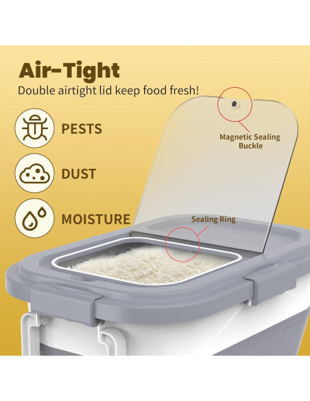Contenedor de Almacenamiento de Alimentos HOYTAMDAR 9-13 kg Plegable