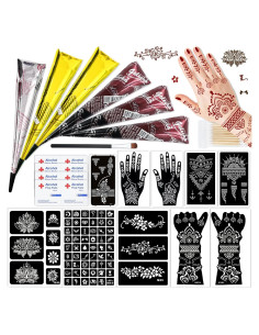 Kit de Tatuajes Temporales Pllusjoys 10 Hojas 6 Conos Colores