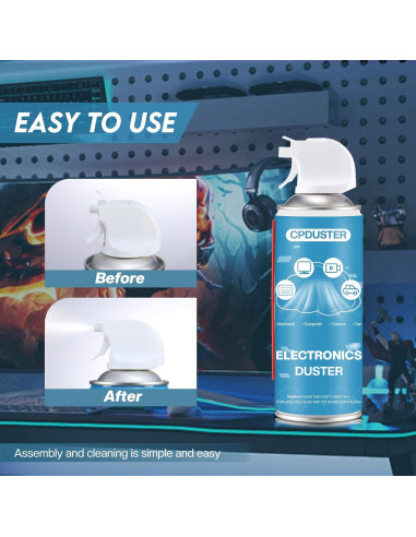Soplador de Aire CPDUSTER para Limpieza de PC - 6 Piezas