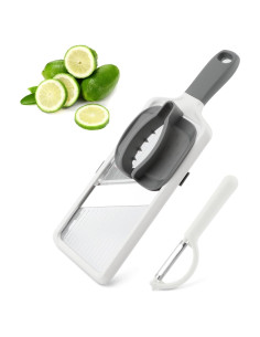 Cortador de Mandolina JIANWEI Gris con Cuchilla Inoxidable Ajustable