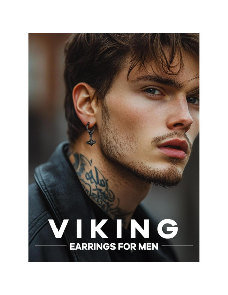 Pendientes Vikingos Masculinos Supcare Acero Inoxidable