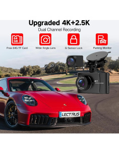 Cámara Dash 4K LECTRUS D2B Delantera y Trasera con WiFi 2