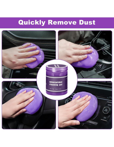 Kit de Limpieza Interior de Coche Viewsun 17 Piezas Púrpura