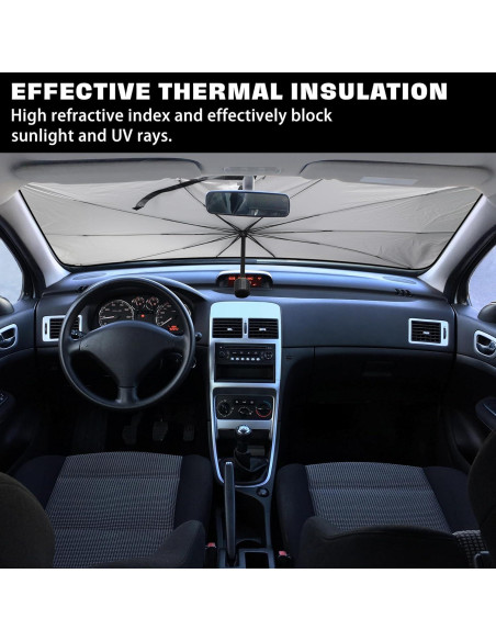 Sombrilla de Parabrisas Casuru 140x79cm Floral Bandera Americana