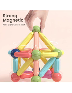 BAKAM Bloques Magnéticos 25PCS Juguetes STEM para Niños 4-8 Años 2