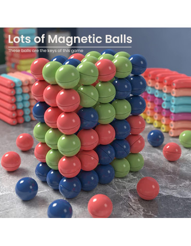 BAKAM Bloques Magnéticos 25PCS Juguetes STEM para Niños 4-8 Años