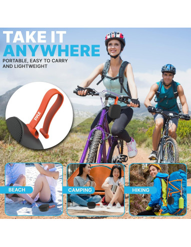 Altavoz Mini Inalámbrico Bluetooth Pyle PCLSB1BK.6 - IPX7, 5W