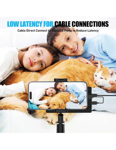 Monitor de Selfie USBERG 5" HD con Control Remoto Bluetooth