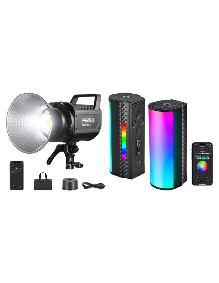 Kit de Luz LED NEEWER FS150 y TL97C RGB Portátil 130W