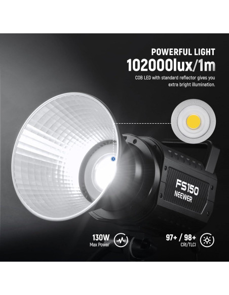 Kit de Luz LED NEEWER FS150 y TL97C RGB Portátil 130W