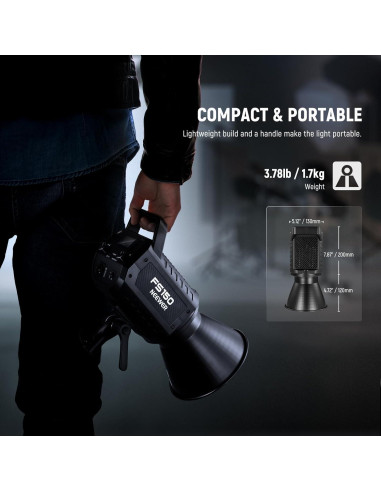 Kit de Luz LED NEEWER FS150 y TL97C RGB Portátil 130W