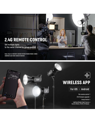 Kit de Luz LED NEEWER FS150 y TL97C RGB Portátil 130W
