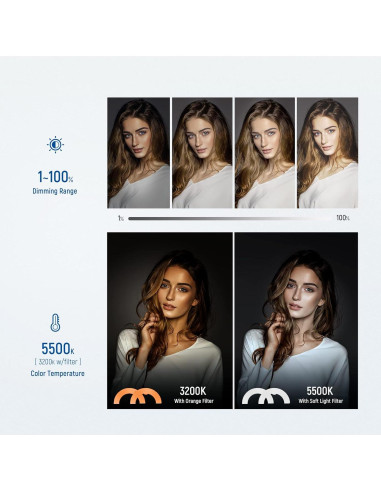 Kit de Luz de Anillo Neewer 55W 45cm LED Dimmable 5600K