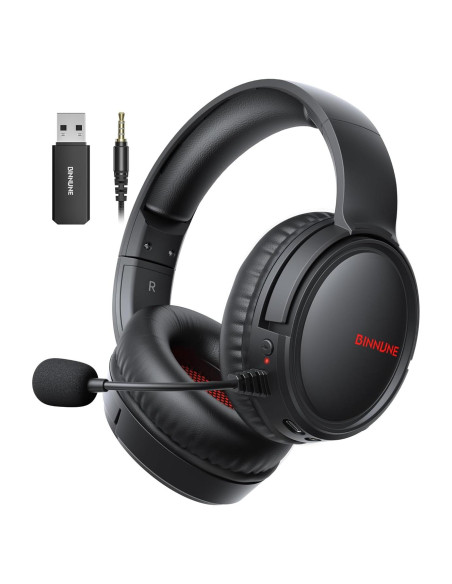 Auriculares Inalámbricos para Juegos BINNUNE BW02 7.1, 40h Batería Auriculares Inalámbricos para Juegos BINNUNE BW02 7.1, 40h Batería