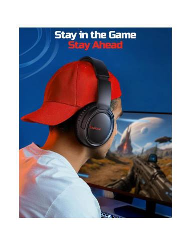 Auriculares Inalámbricos para Juegos BINNUNE BW02 7.1, 40h Batería