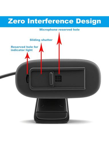 Cubierta de Webcam JCJCgifts C270/C310 - Obturador Privacidad Negro