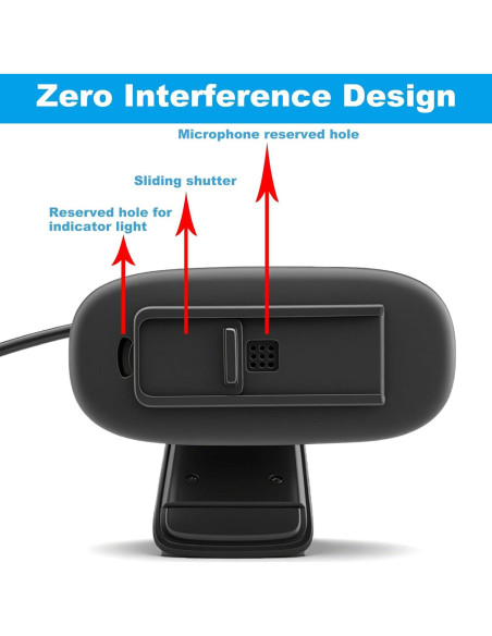 Cubierta de Webcam JCJCgifts C270/C310 - Obturador Privacidad Negro