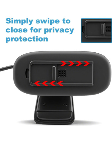 Cubierta de Webcam JCJCgifts C270/C310 - Obturador Privacidad Negro