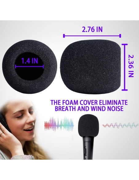 Filtro Antiviento Universal 6 Pcs YOUSHARES para Micrófono