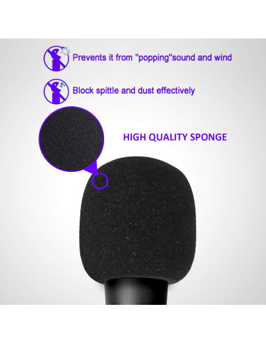 Filtro Antiviento Universal 6 Pcs YOUSHARES para Micrófono