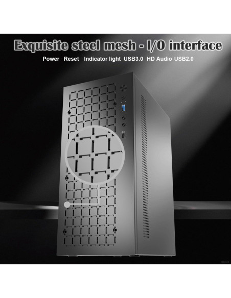 Caja de PC Micro ATX TGDGAMER H6-3000 Airflow, Negro