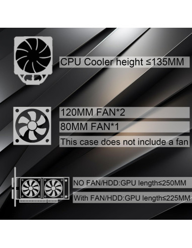 Caja de PC Micro ATX TGDGAMER H6-3000 Airflow, Negro