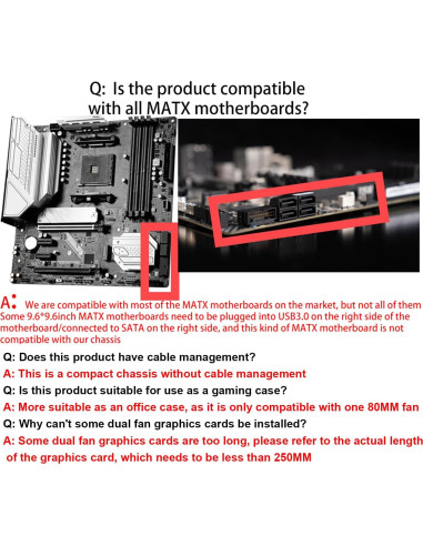 Caja de PC Micro ATX TGDGAMER H6-3000 Airflow, Negro