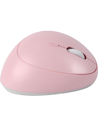 Ratón Vertical Ergonómico Inalámbrico Bluetooth Dtobhars Rosa 1600 DPI